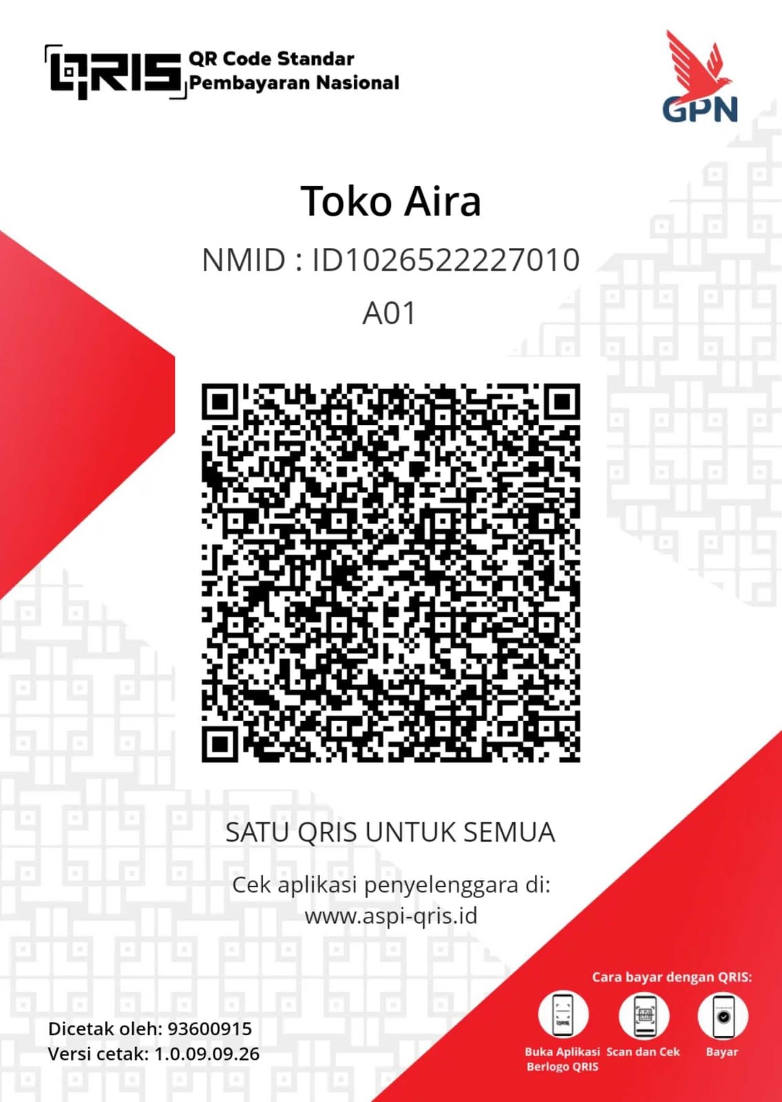 QRIS Toko Aira Demakan